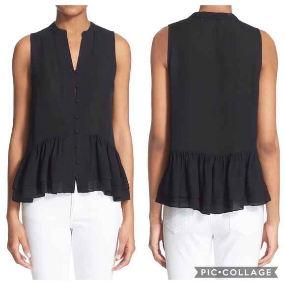 Elizabeth and James Tops - Elizabeth and James Zoe Silk Peplum Top small